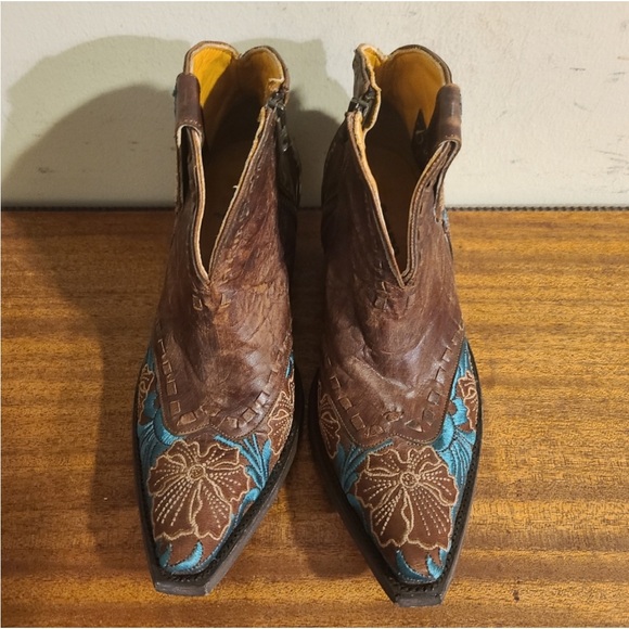 OLD GRINGO embroidered low boots booties size 10 Erin 5” shooties - Picture 6 of 10